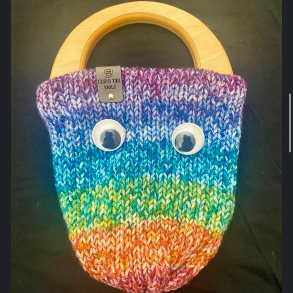 Rainbow Knit Mini Bag